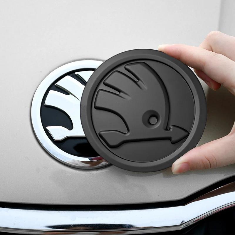DDWO5 Car Front Hood Emblem Decoration Rear Trunk Badge For Skoda Octavia A5 A7 Fabia MK2 MK3 Superb Kamiq Rapid Yeti Citigo S Kodiak