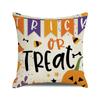 Halloween Decorative Cushion Cover Pumpkin Bat Wizard Ghost Pillowcase Suitable for Home Living Room Sofa Room Decoration