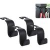 Amooca Car Seat Headrest Hook Universal Vehicle Storage Hanger Leather With Metal Car Seat Back Organizer For Handbag Purse Coat Beige 4 Pack
