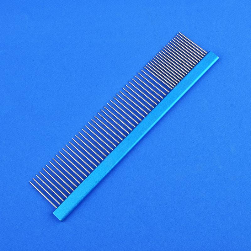 20/25cm Stainless Steel Pet Cat Comb Wide Handle Stylist Color Aviation Aluminum High-end Dog Cosmetology Styling Massage Comb