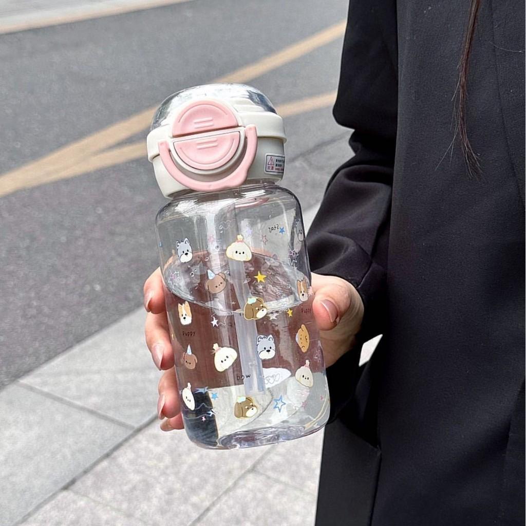 Plastic Double Drink Cup With Cartoon Pattern For Office And Home Use