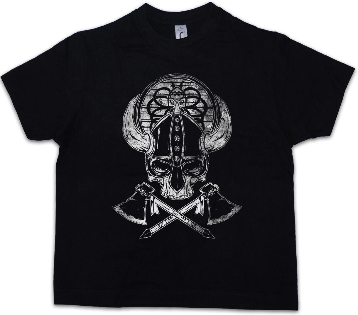 VIKING SKULL II Kids Boys kids boys T-Shirt Runes Valhalla Odin Thor Vikings Vikings 120