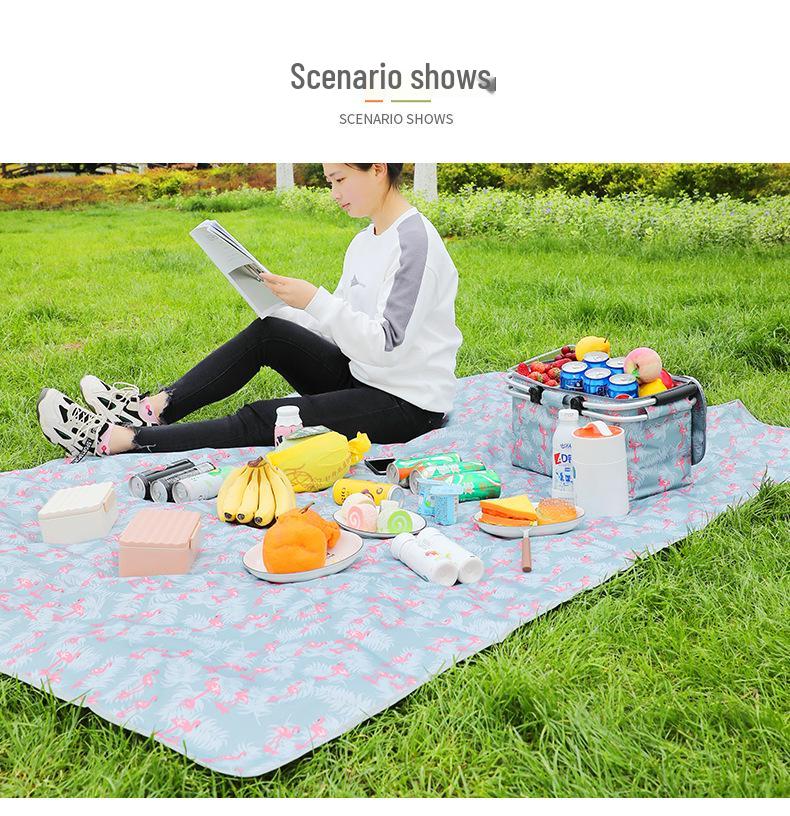 Isolierter Picknickkorb mit großem Fassungsvermögen, Aluminiumgestell und Folienauskleidung