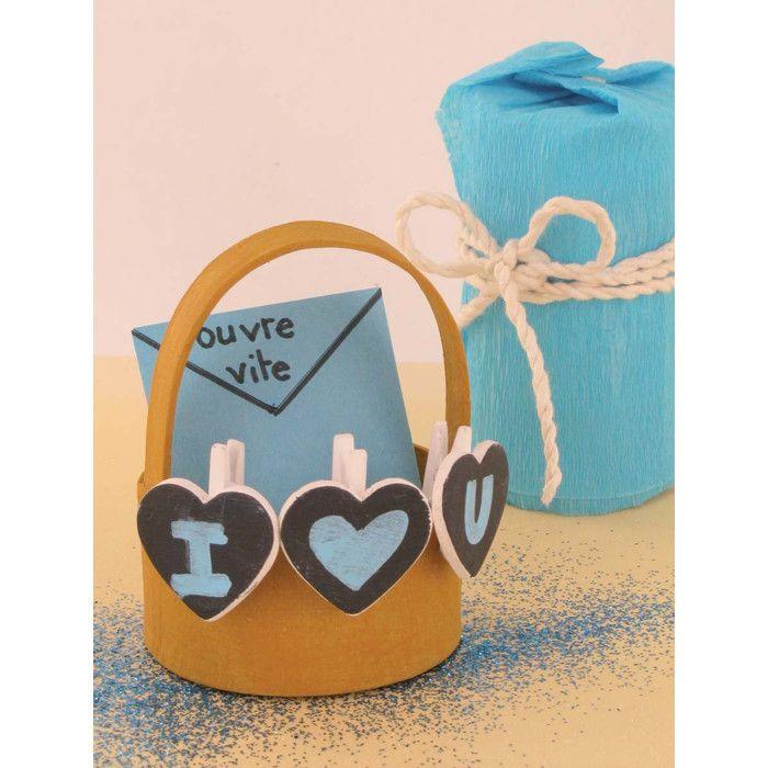 Set de 12 ardoises - MEGACREA DIY - Coeur - 2,8 x 2,5 cm - Blanc