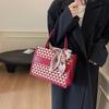 Wedding Bag High-end Bridal Bag 2025 New Red Wedding Bag Fashionable Foreign Style Thousand Bird Grid Portable Messenger Bag