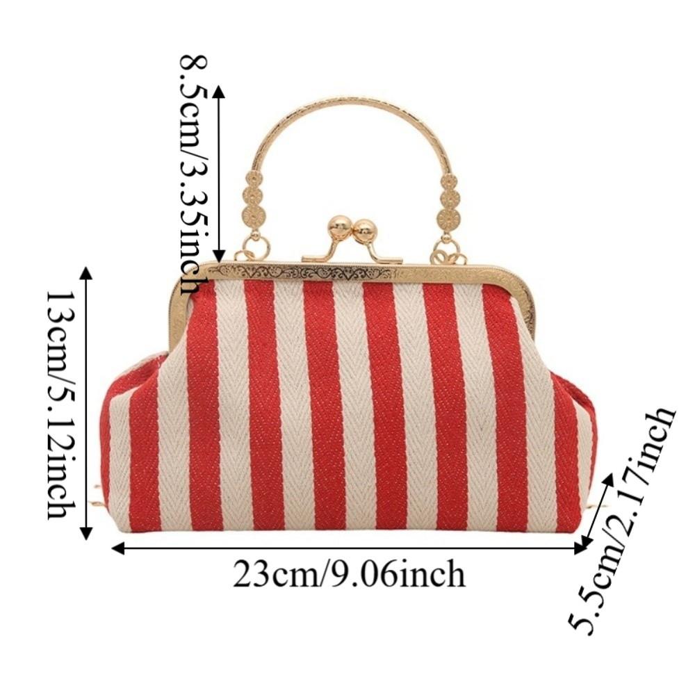 Sacs à bandoulière minimalistes à fermoir baiser Chaîne coquille couleur contrastante Sacs à main Pour femmes