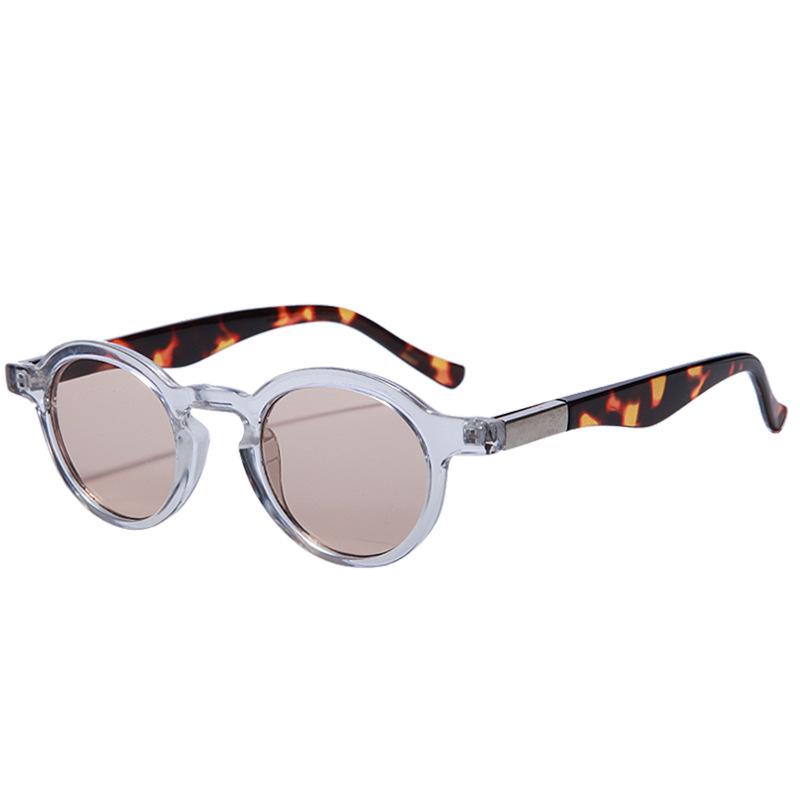 

JYL Small Round Retro Sunglasses UV400 Unisex Luxury Fashion Shades / T22117 T22117-C6 квасолі чорного кольору