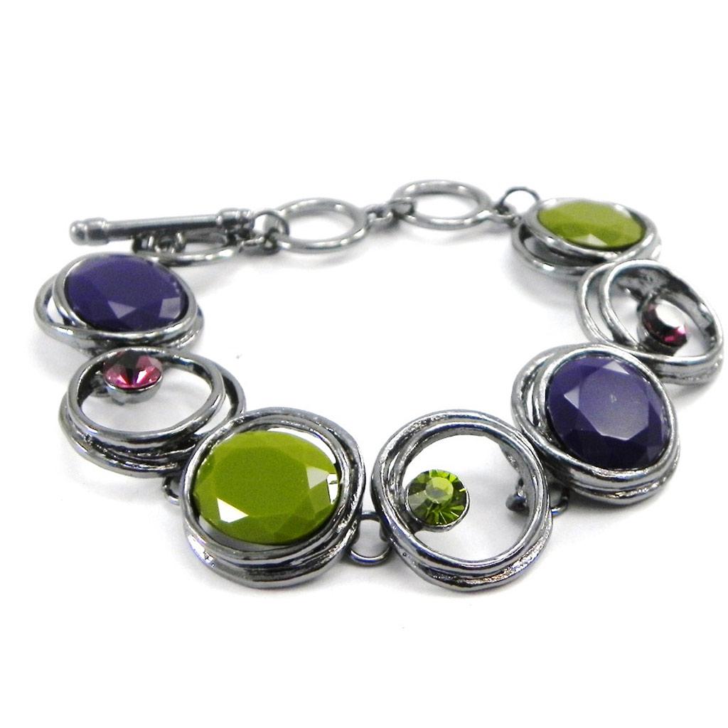 

NOA [I2146] - Пурпурно-зеленый дизайнерский браслет Sissi