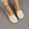 Mocasines Slip-on Europeos y Americanos Transpirables de Punta Ancha para Mujer