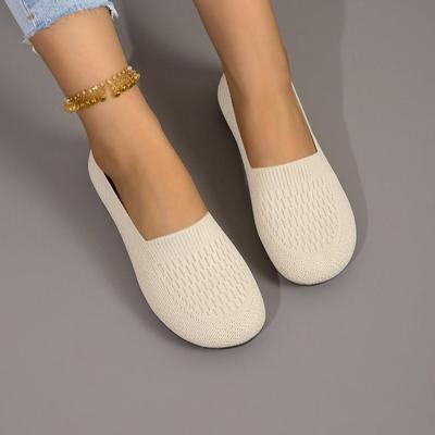 Mocasines Slip-on Europeos y Americanos Transpirables de Punta Ancha para Mujer
