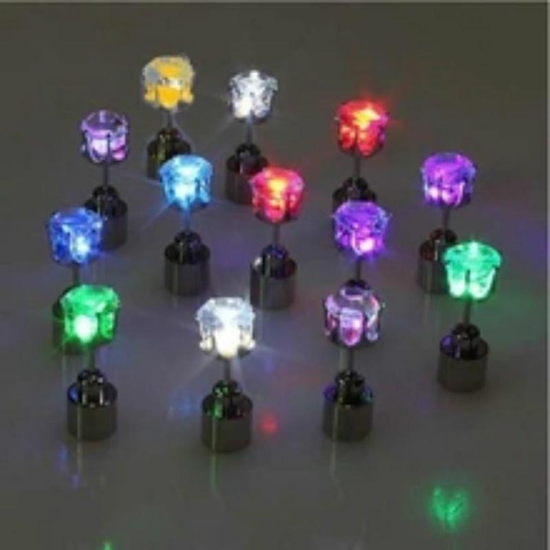 1PC Shining Zircon Earring Creative Fashion Stud Earring Party Carnival Night Birthday Holiday Gift Cool Accessories