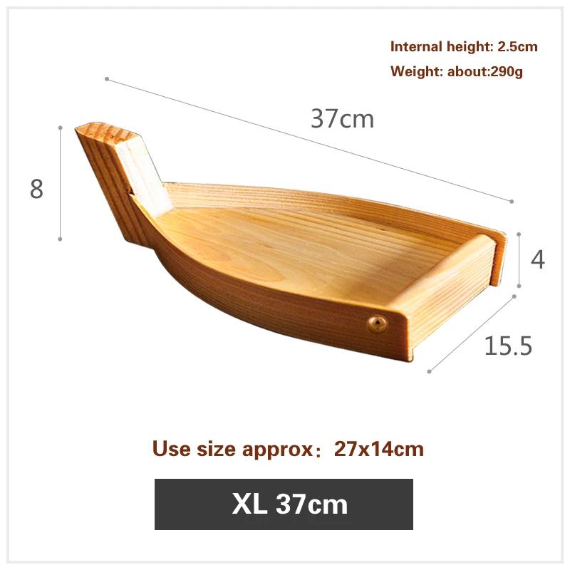 Bayonet Boat Simple Wooden Boat Sushi Plate Creative Japanese and Korean Dishes Cake Dessert Plate Bento Wooden Mini Sushi Boat