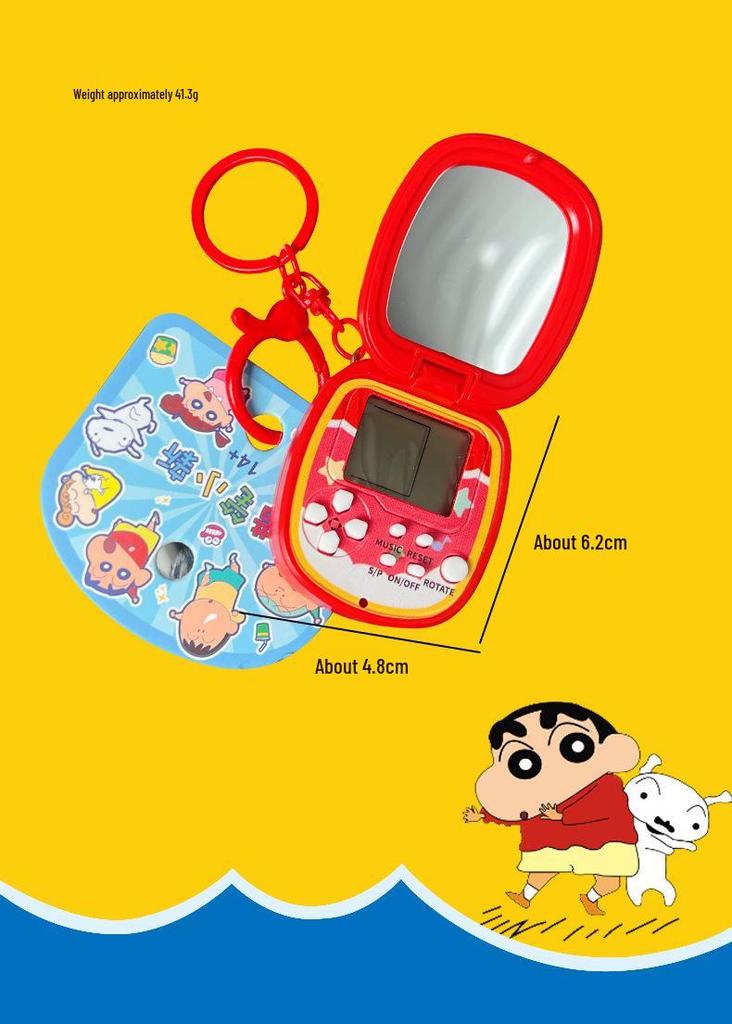 Crayon Shin-chan Mini Game Keychain Pendant - Cartoon Stress Relief Toy Gift