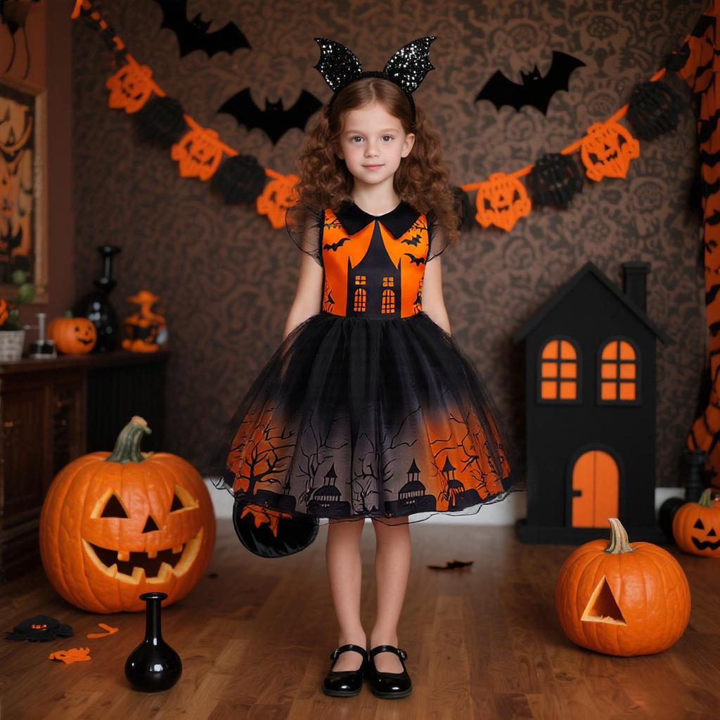 Prinzessin Schwarze Fledermaus Schloss Halloween Cosplay Kleid