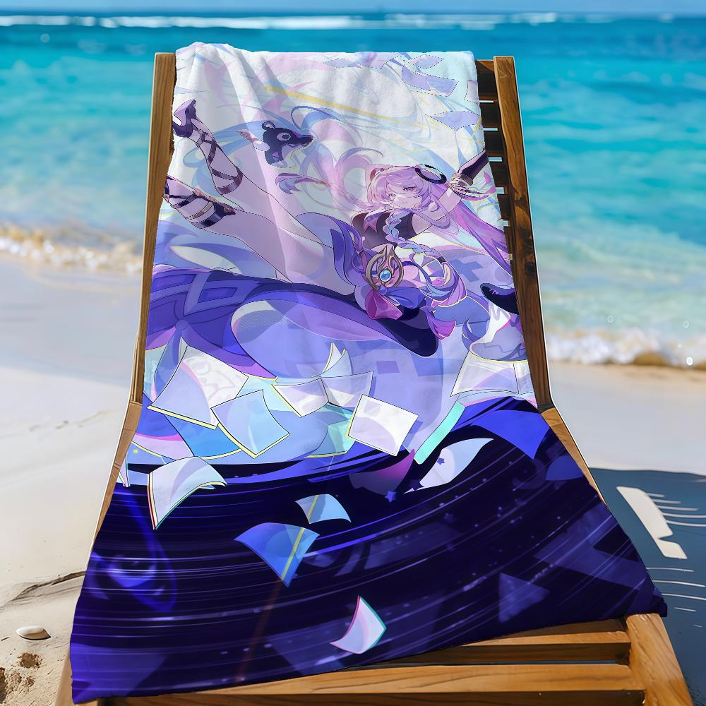 Game Genshin Citlali Impact Towel Sports Quick Dry Travel Camping Gear Sandproof Soft Light Large Beach Towel