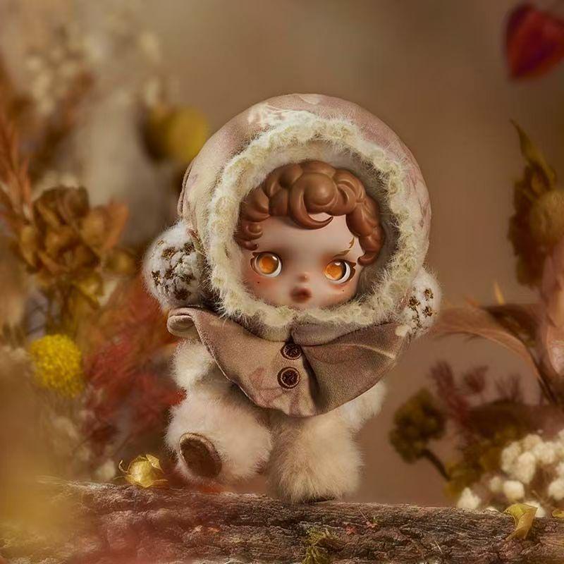 Pop Mart Winter SKULLPANDA Light Weave Garden Serie Silikon Gesicht Plüsch Anhänger Blind Box