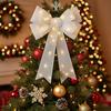 Multicolor Illuminated Christmas Bow With Red LEDs 54cm Weather Resistant Hanging Ornament For Front Door Garage Wall Festival D
