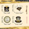 Lucleag 32Pcs Happy New Year 2026 Hanging Decorations, Black Gold Tree Ornaments New Years Hanging Ornaments for 2026 New Year Eve Party Supplies