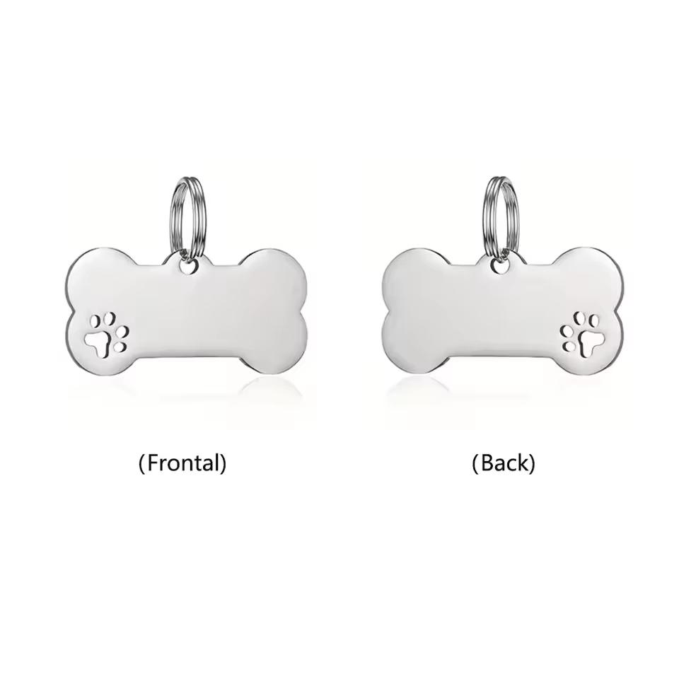 Individuelle Edelstahl-Haustier-ID-Schilder Personalisierte Haustier-Metallzubehör beidseitige Personalisierung Haustier-Anhänger Großhandel