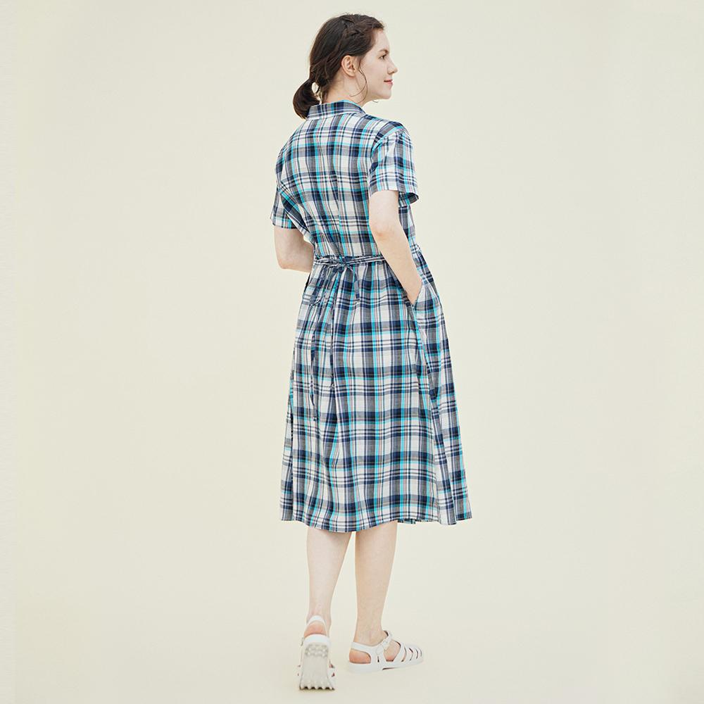 CHIQUITA Shirt Dress Sleeveless (Check) Blue 242203Cbl