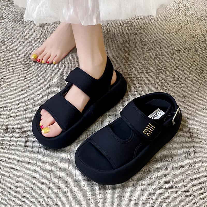 This Year's Popular Velcro Platform Sandals Women's Wear 2025 New Summer Lightweight with Skirt Sandals