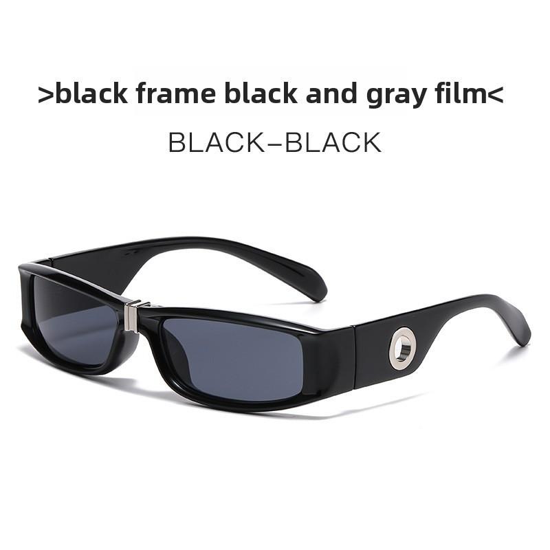 

Y2k Square Eyewear With Pc Lenses And Antiuv For Sun Protection And Casual Wear Black