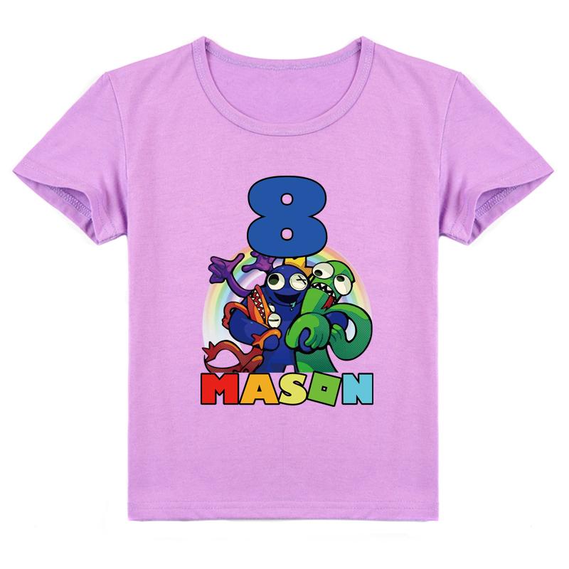 Kinder Neuankömmling Mode 3D-gedrucktes Rainbow Friends T-Shirt mit kurzen Ärmeln für Kinder