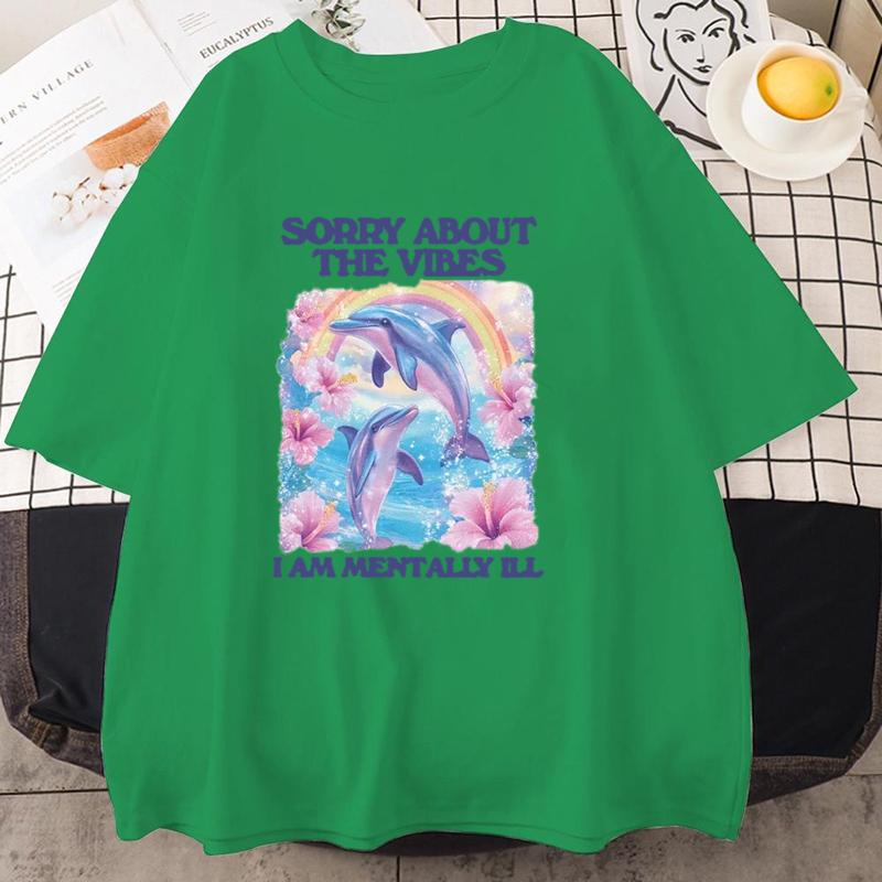 

Sorry About The Vibes Unisex T Shirt Silly Weird T-shirt Funny Mentally Tshirt Cotton Short Sleeve T Shirt Women Men Clothes Top 4XL