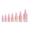 Gradient Pink Essential Oil Bottle with Dropper - 5-100ml Portable Lotion, Spray, Serum Dispensing Bottle.