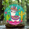 Room Decor Pc Llama Keep Being Llamaazing Round Aluminum Sign X Inch Decorative Wall Art for Home  Porch Decor
