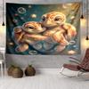 Underwater Two Sea Turtles Tapestry Room Decoration Wall Hanging for Living Room Bedroom, Dormitory, Birthday and Christmas Gifts