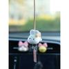 Air Freshener Diffuser Stone Car Hanging Ornament for Women, High-End Style, Safe Little Rabbit Car Rearview Mirror Pendant, Car Interior Decoration