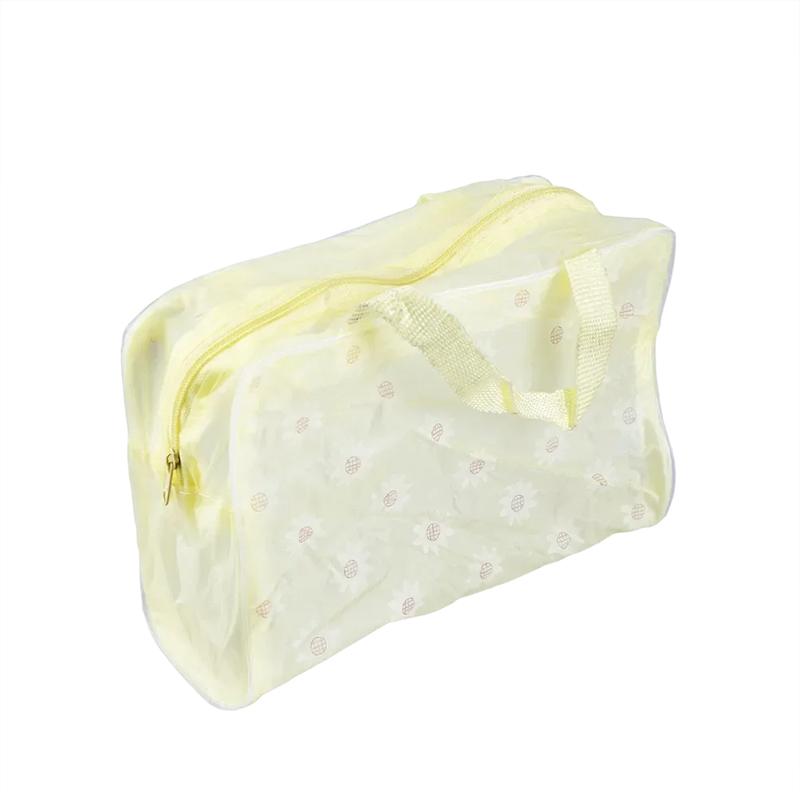 

1 шт. Пластиковые водонепроницаемые прозрачные органайзеры для сумок, косметичек, косметики, повседневных дорожных туалетных принадлежностей, мытья, купания, хранения сумок жёлтый