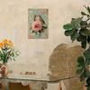 Vintage Rose Bird Metal Tin Sign Retro Wall Art Home Decor