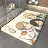 anime N-Natsume's Book of Friends Floor Mat Soft Flannel Entrance Door Mat Non Slip Absorbent Bathroom Bedroom Floor Rug