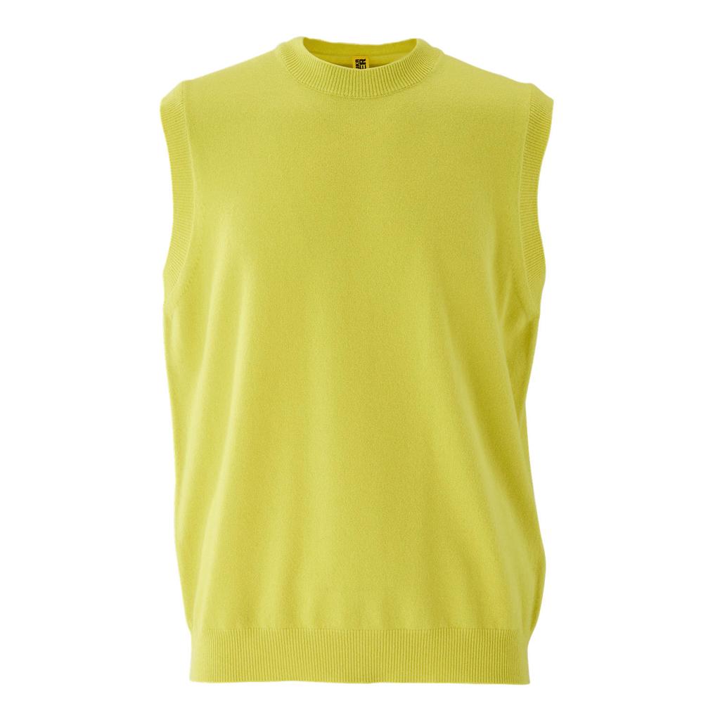 Onitsuka Tiger Knit Vest Plain Small Letter Round Neck Pullover Unisex vest Yellow 2183B366-750