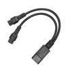 Splitter Power Plug Cord IEC320 C14 Male to Dual IEC320 C5 Female Power Cord for Laptop Power Adapter 100‑250V