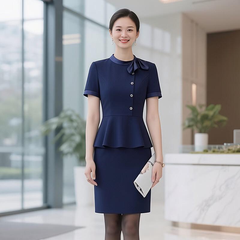 Женский летний тонкий деловой костюм Troloman S