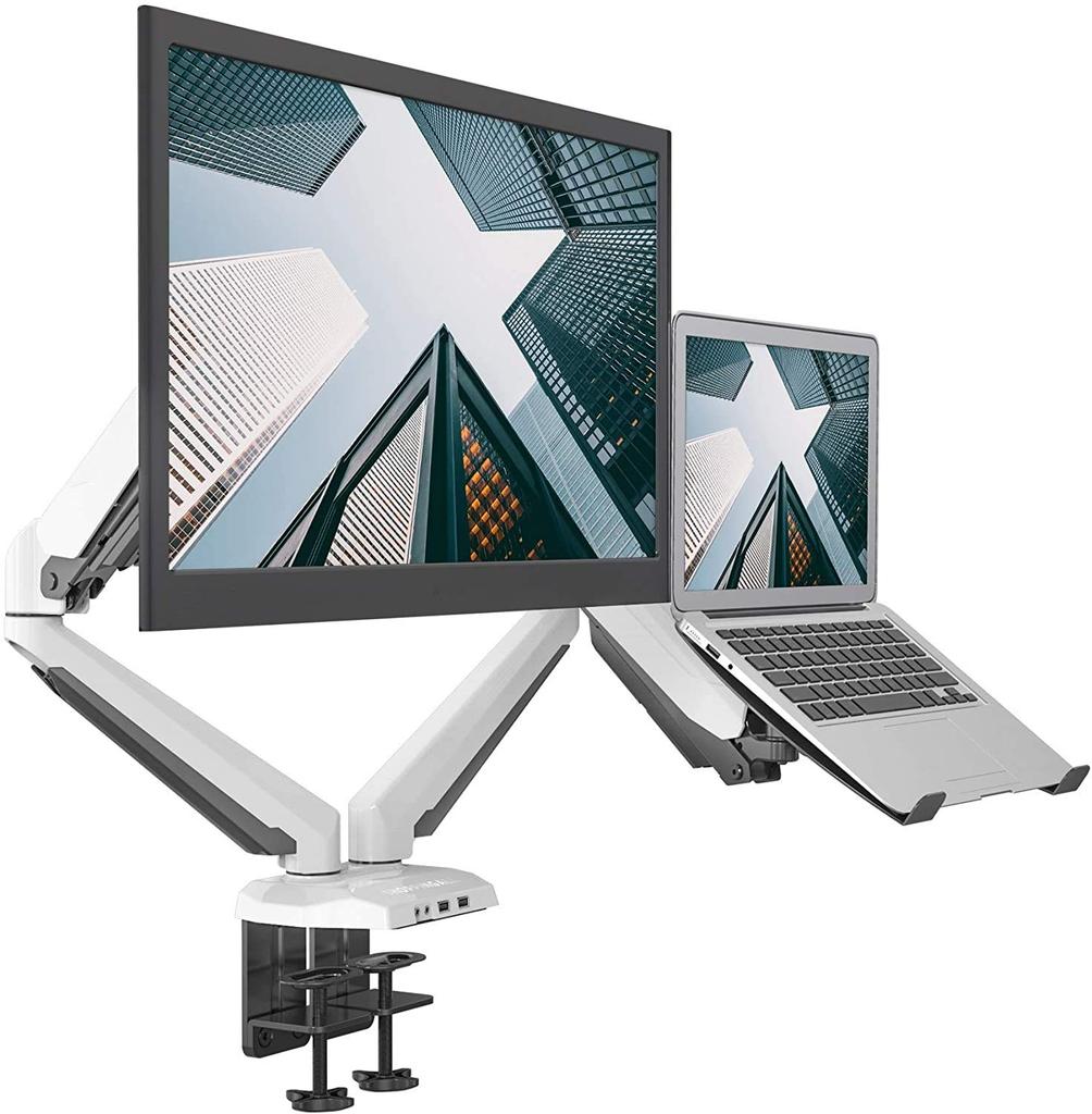 SHOPPINGALL the assembly favorite beginner monitor laptop dual screen display dual gas load capacity 8kg x grommet type clamp VESA Japanese manual and