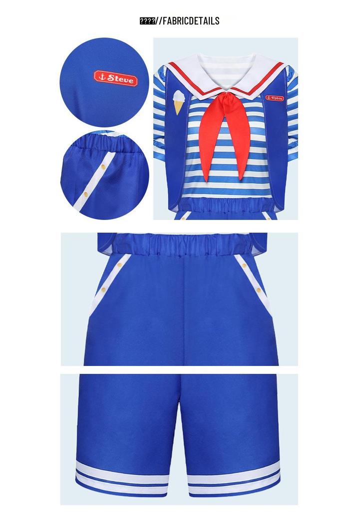 Stranger Things Halloween Cosplay: Man-Eating Flower Ice Cream Clerk Costume for Comic Con and Stage