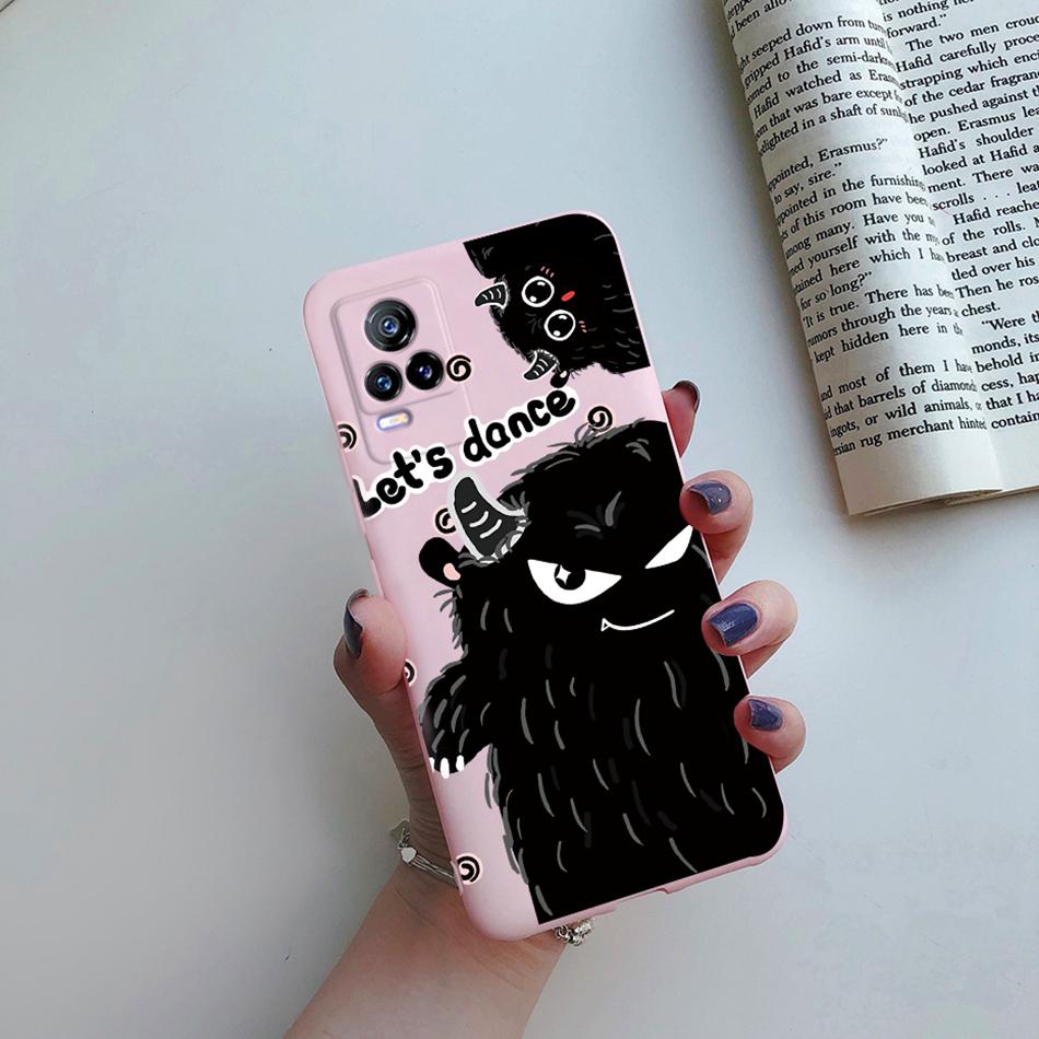 Para Funda Vivo V21e 2021 Gato Flor Suave TPU Fundas de Teléfono Para Vivo V21 V 21 V 21e 4G 5G V2061 V2066 V2108 V2050 Cubierta Trasera Fundas