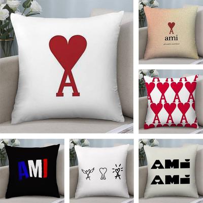 Fashion Luxury A-Ami Pillow Case Plush Fabric Soft Double Sided Print Sofa Cushion Cover Throw Pillow Covers