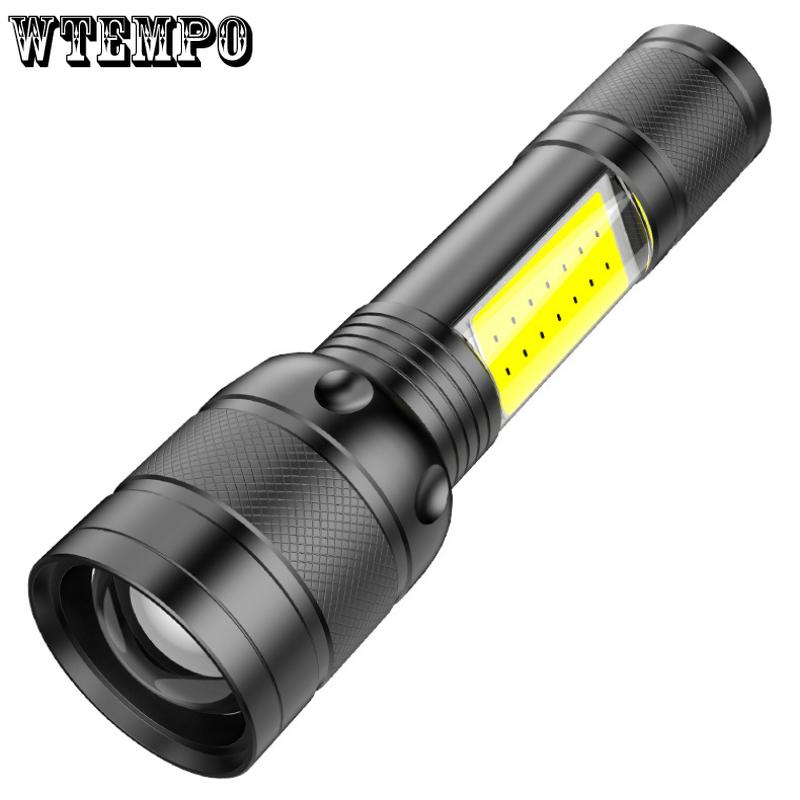 Multifunctional Flashlight Outdoor Led Lighting Portable Home Cob Side Light Usb Rechargeable Strong Light Flashlight