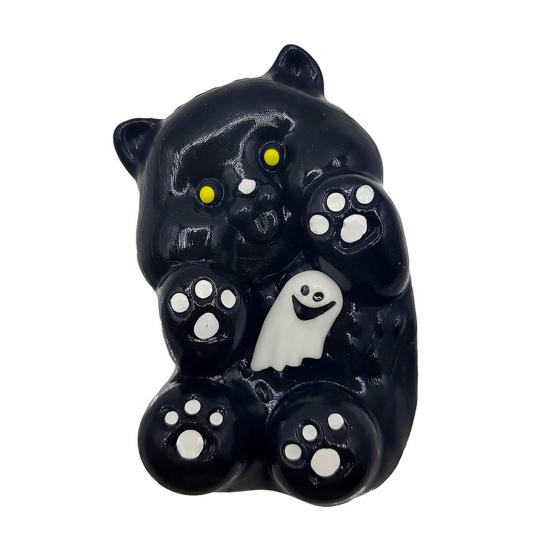 Halloween Animal Squeeze Toy Glossy Flocking Cartoon Dog Rabbit Stress Relief Pinch Sensory Toy Kids Adults Soft TPR Calming Stress Ball Fidget Toy