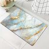 Marble Gold Vein Foil Modern Luxury Carpet Mat Rug Non Slip Easy Clean Home Decor for Bathroom Bedroom Entryway Door