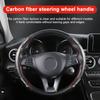 Non-Slip Universal Carbon Fiber Car Steering Wheel Cover for Land Rover Range Rover Defender Freelander Discovery 1 2 3 Evoque Rover L322 L405