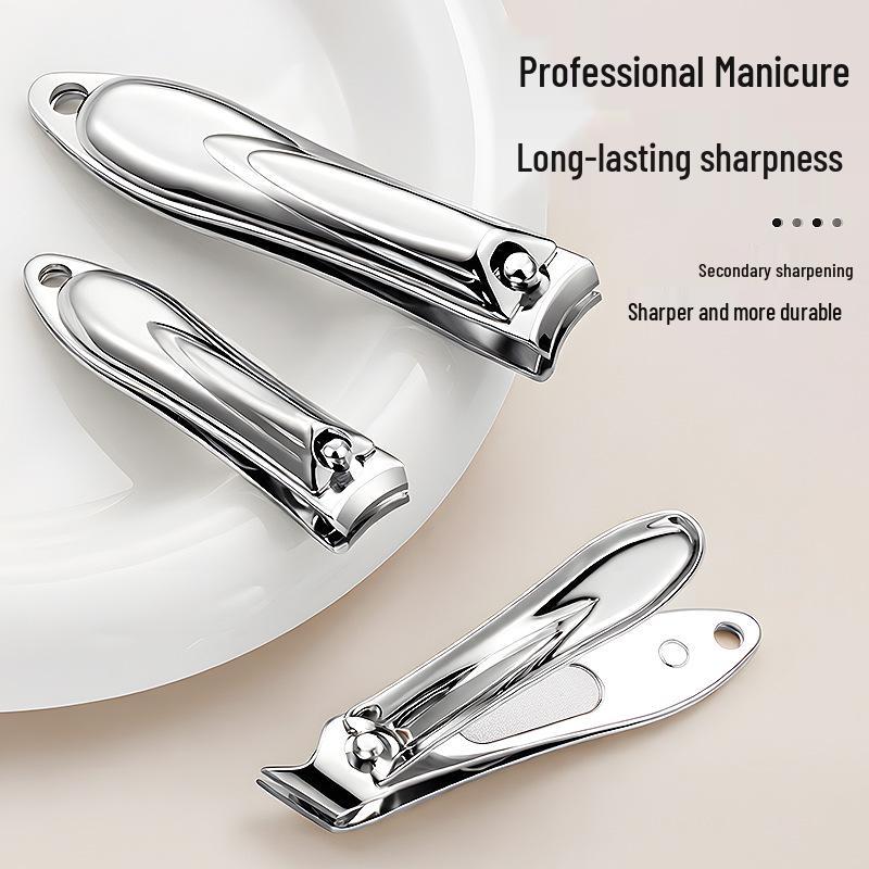 Premium 5-Piece Manicure Set: Leather Case with Angled Nail Clippers, Ear Spoon, & File