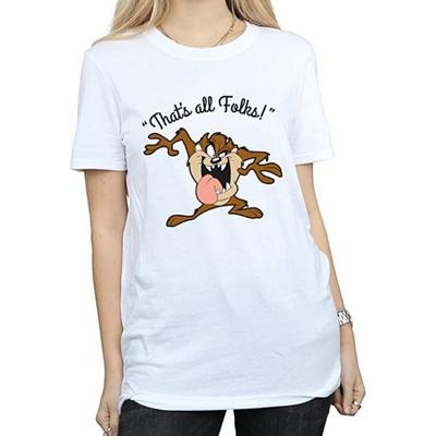 Womens/Ladies ThatÂ´s All Folks Taz Cotton Boyfriend T-Shirt