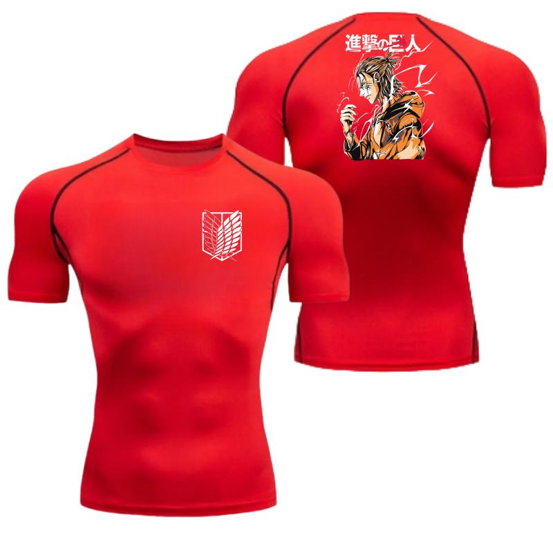 Herren Sommer Sport Kompressions-T-Shirt Atmungsaktiv Schnelltrocknend Hohe Elastizität Kurzarm-T-Shirt mit Kräftigem Stationed Corps Grafik Fitnessstudio