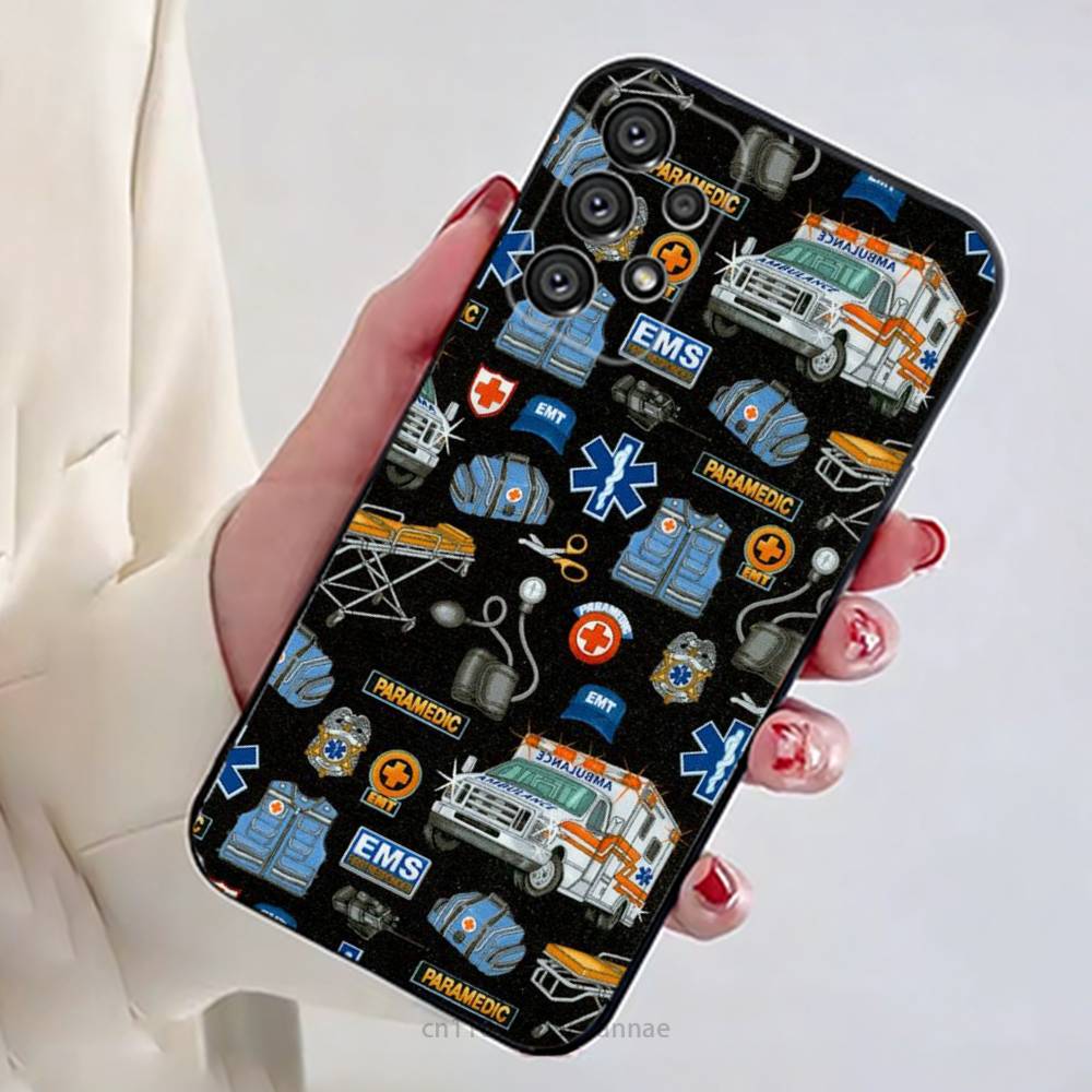 

EMT EMS Ambulance Phone Case For Samsung Galaxy A54,34,24,73,53,52,52S,04S,04E,A72 Cover Samsung Note 9